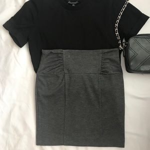 Sparkle & Fade Gray Bodycon Mini Skirt